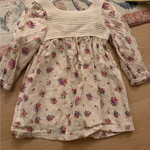 Zara Cream Floral Kids Dress